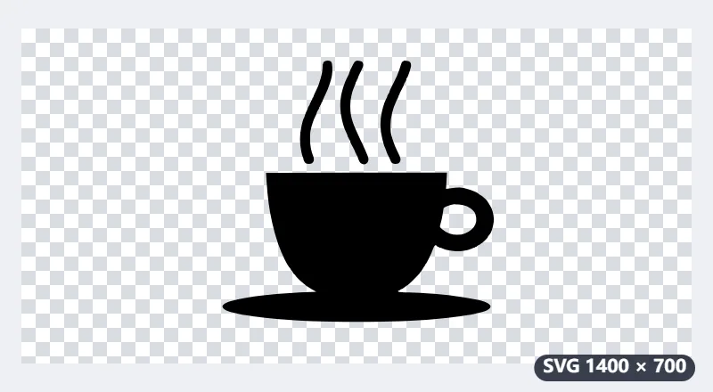 Example: a transparent coffee-cup PNG traced for iron-on vinyl tote bags — After