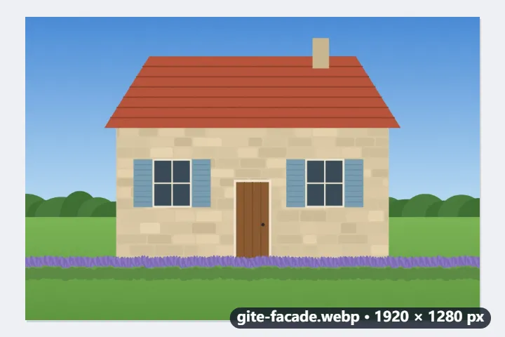 Exemple : les photos d’un gîte converties en WebP pour un site plus léger — Après