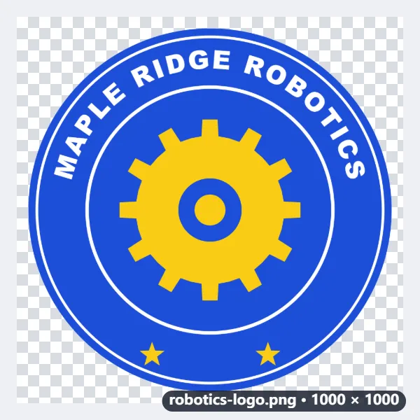 Example: a club logo with a transparent background, for a form that takes JPG only — Before